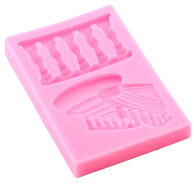 3D Treppen Silikon bilden Geländer Kuchen Grenze Fondant Kuchen Dekorieren Werkzeuge Schokolade Gumpaste Formen Polymer Ton Süßigkeiten Formen