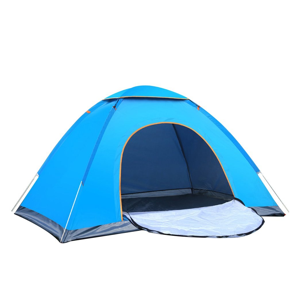 2 Person Beach Tent Ultralight Folding Automatic Open Tent Family Tourist Fish Camping Anti-UV: Blue