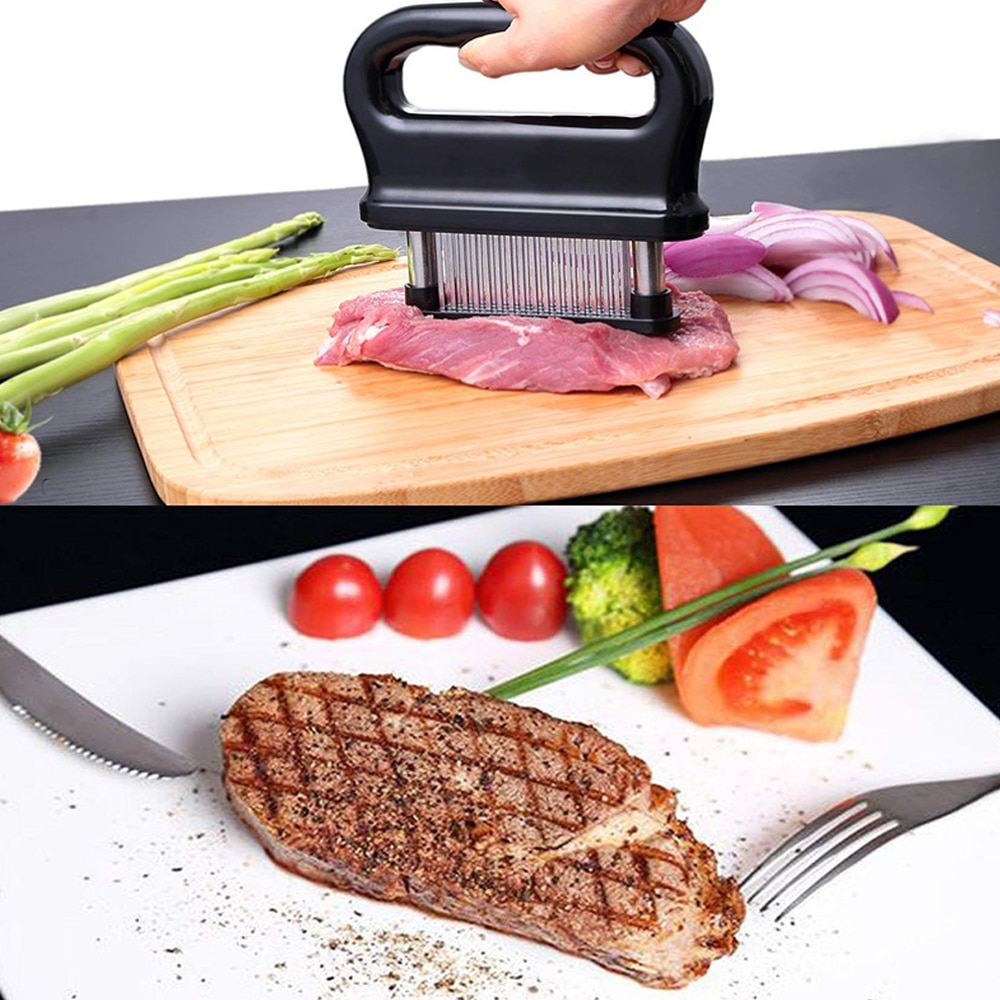 Meat Tenderizer 48-Blades Stainless Steel Tool for Tenderizing Beef Turkey Chicken Steak Pork Christmas Cooking Set