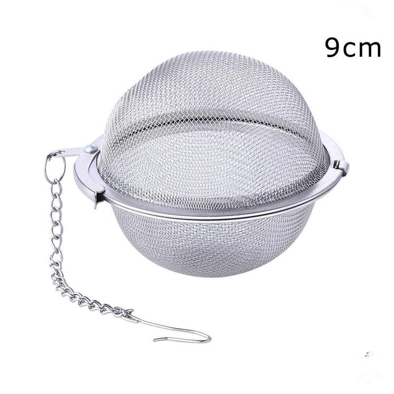 Manufactory Stainless Coffee Tea Strainer 4 Size Locking Spice Tea Ball Strainer Mesh Infuser Tea Filter Strainer for Cooking
