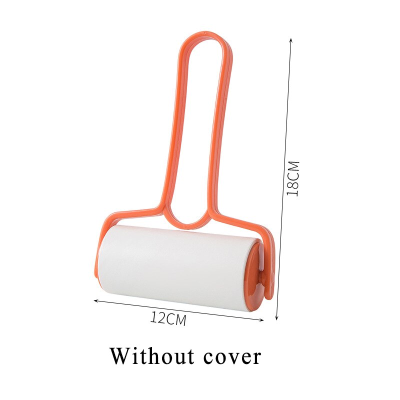 Hair Applicator Sticky Clothes 1Pcs Multi Purpose Dust Remover Roller Style Fabric Fluff Brush Portable Detachable With Handle: Orange no cover