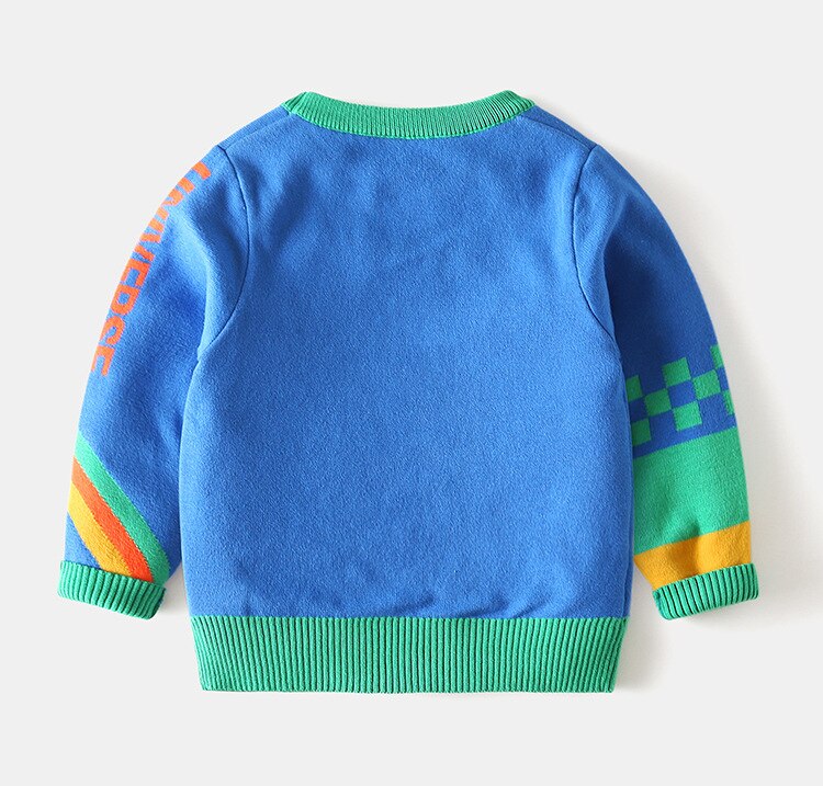 Autumn Kids Sweaters For Boys Cute Car space Print Sweatshirts Baby Child Cotton Outwear Clothes Top