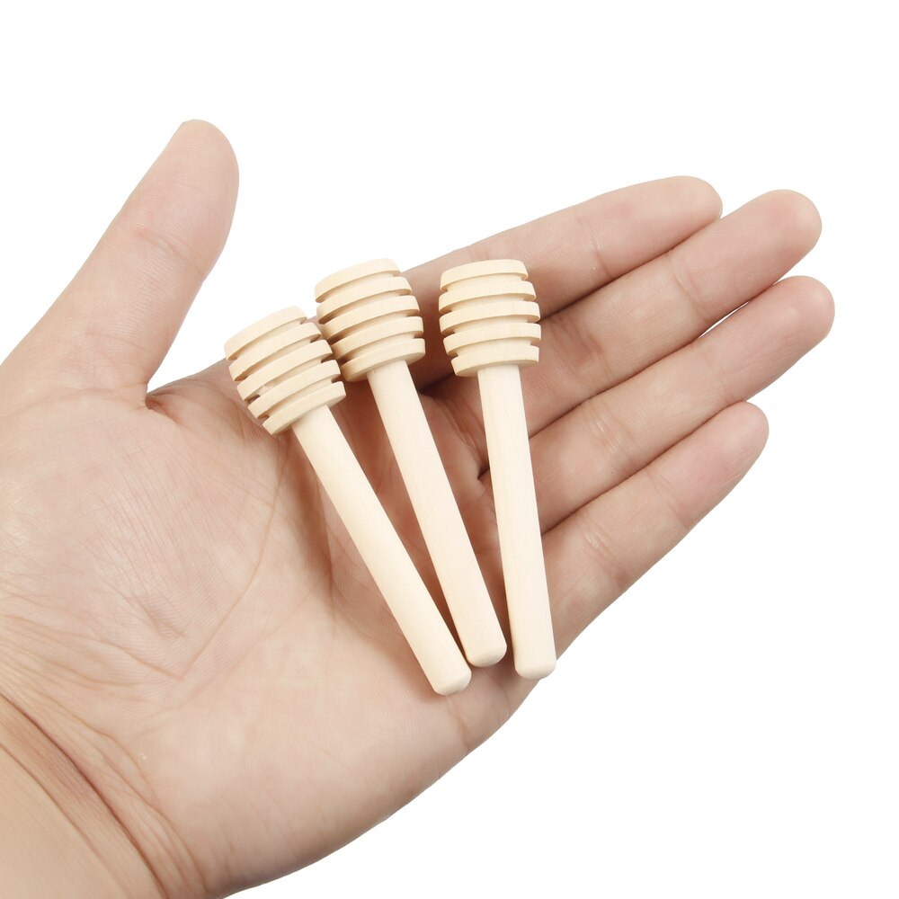 100 stk træ honning dipper sticks mini honning ske stick honning rørestav til kaffe marmelade bryllup fest favoriserer