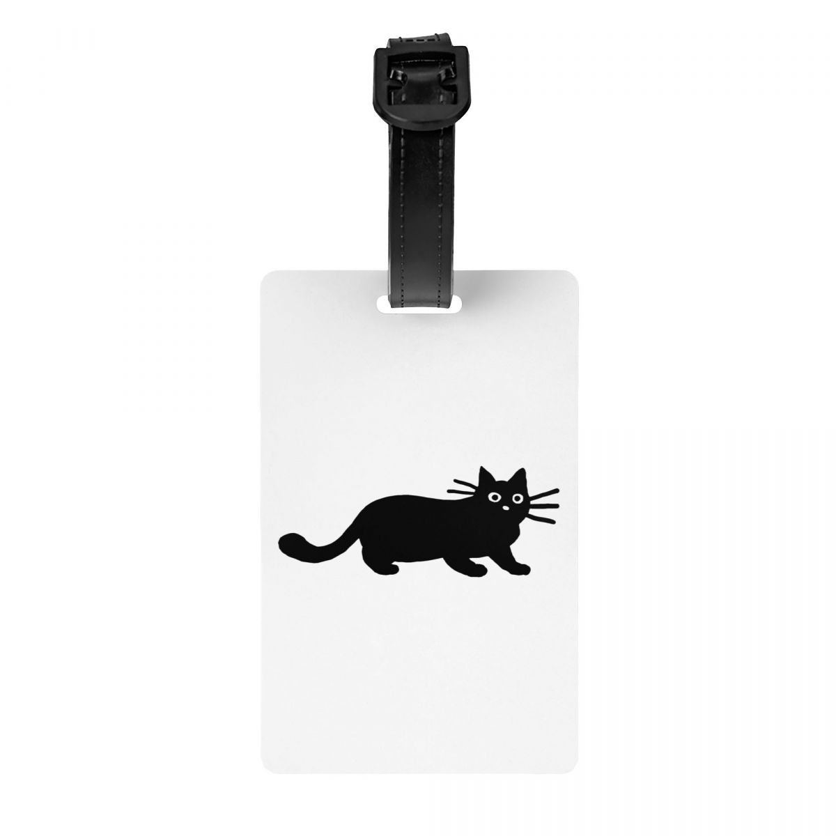 Leuke Zwarte Kat Bagagelabels Voor Koffers Grappige Bagagelabels Privacy Omslag Naam ID-Kaart: Oranje