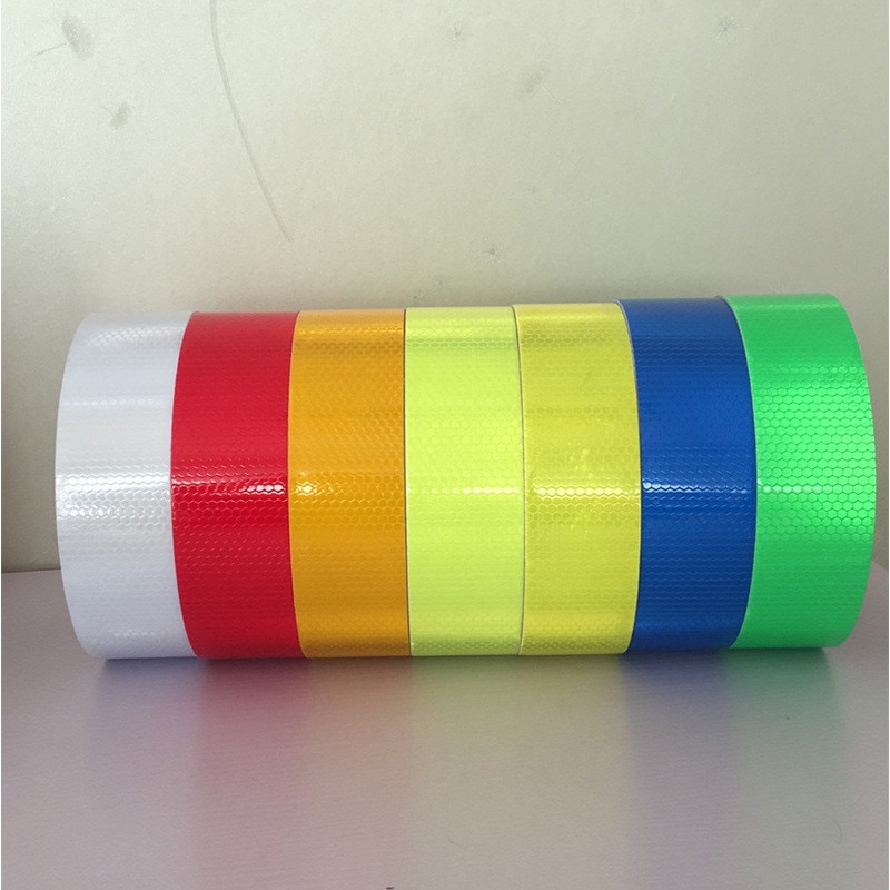 5cm*45m Reflective Material Traffic Road Safety Night Lattice Adhesive Luminous Paper Car Bicycle Warning Reflective Stickers