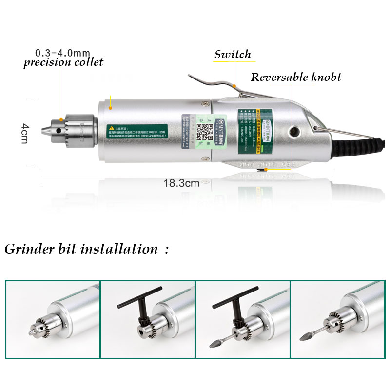 Variable Speed Mini Electric Grinder Machine with Governor Jade Wood Polishing Grinding Machine Kit