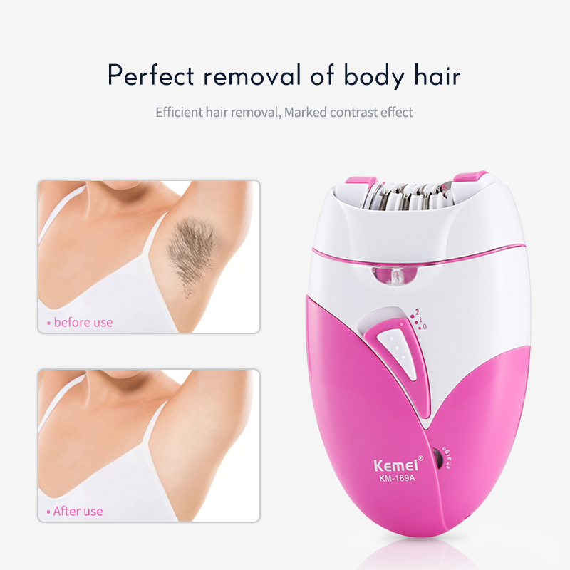 Kemei – épilateur électrique Rechargeable pour femmes, rasoir pour dames, pour Bikini, corps, visage, aisselles, chargeur USB 35D