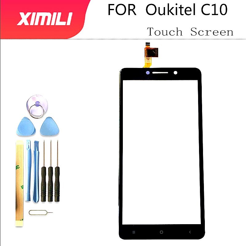 5.0 Inch Voor Outer Glas Voor Oukitel C10 / C10 Pro Touch Panel Touch Screen Digitizer Sensor Vervanging C 10 c10 Pro + Gereedschap