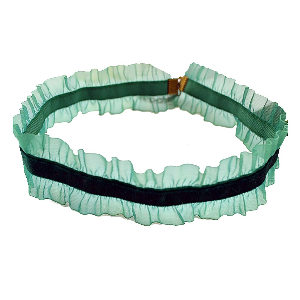 Band spets choker kvinnor tyg halsband flicka vintage legering nyckelben kedja brud bröllop smycken: Nr .1