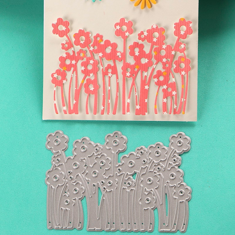 DUOFEN METAL CUTTING DIES 020014 1pc little flowers cutout lace hollow embossing stencil DIY Scrapbook Paper Album