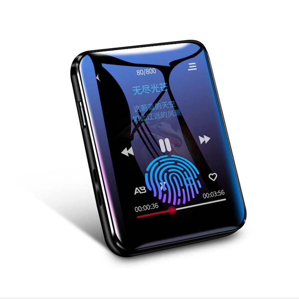 Multimedia  mp3/mp4- speler met bluetooth 1.8- inch touchscreen hifi-speler 4/8/16g muziekspelers 256g tf-kaart fm-videospeler: Zwart / 16gb