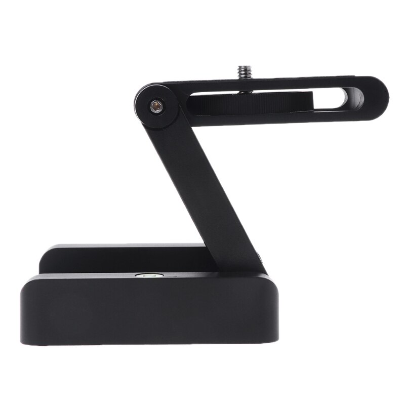 OOTDTY Z Flex Tilt Tripod Head Aluminum Alloy Folding Z Tilt Head Quick Release Plate Stand Mount Spirit Level For Phones Camera