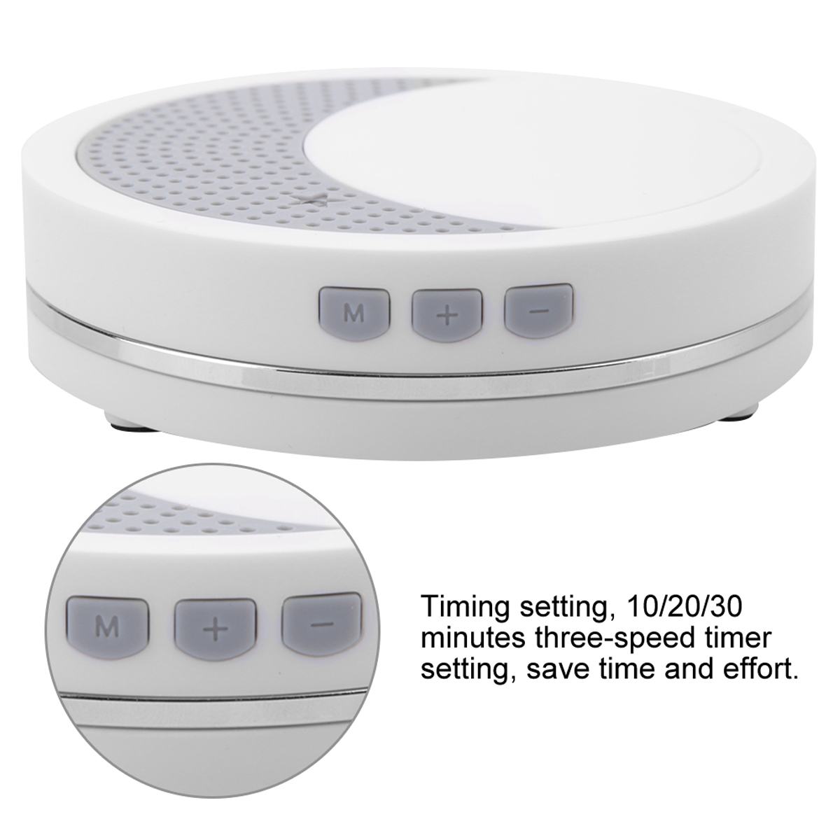 Portable White Noise Sound Machine Baby Light Sleep Therapy Sound Machine with 2 Soothing Sound Baby Sleeping Monitor
