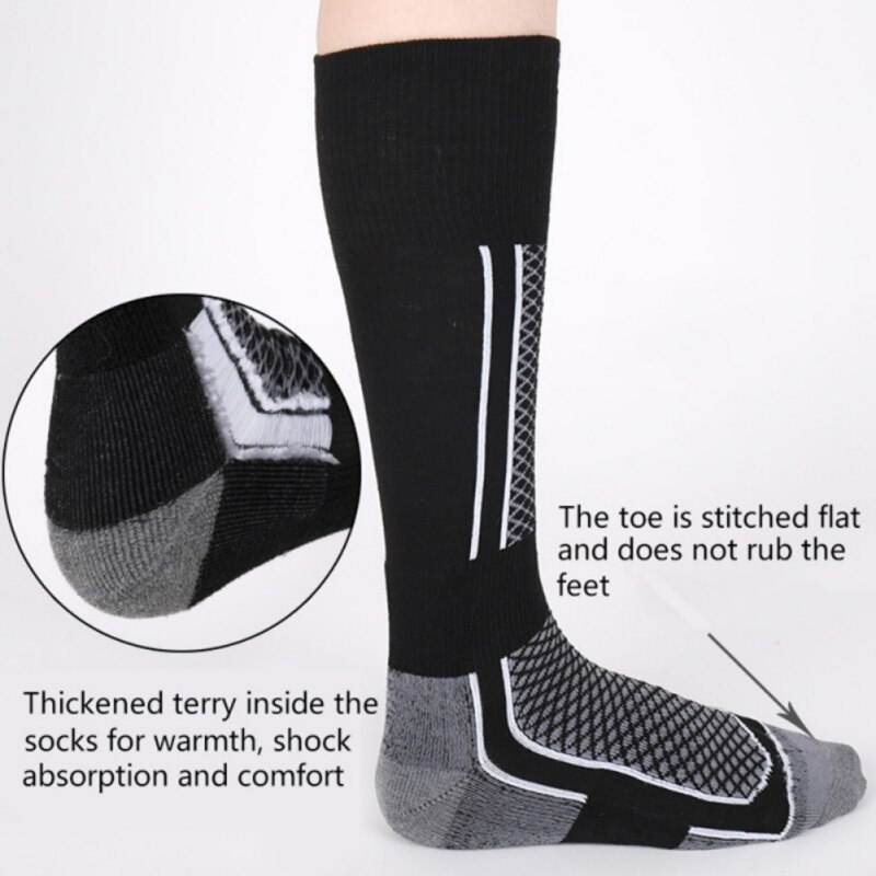 Kinder fußball Ski Socken Winter Thermische Baumwolle Verdicken Socken Radfahren Skifahren Wandern Strumpf Socken Bein Wärmer