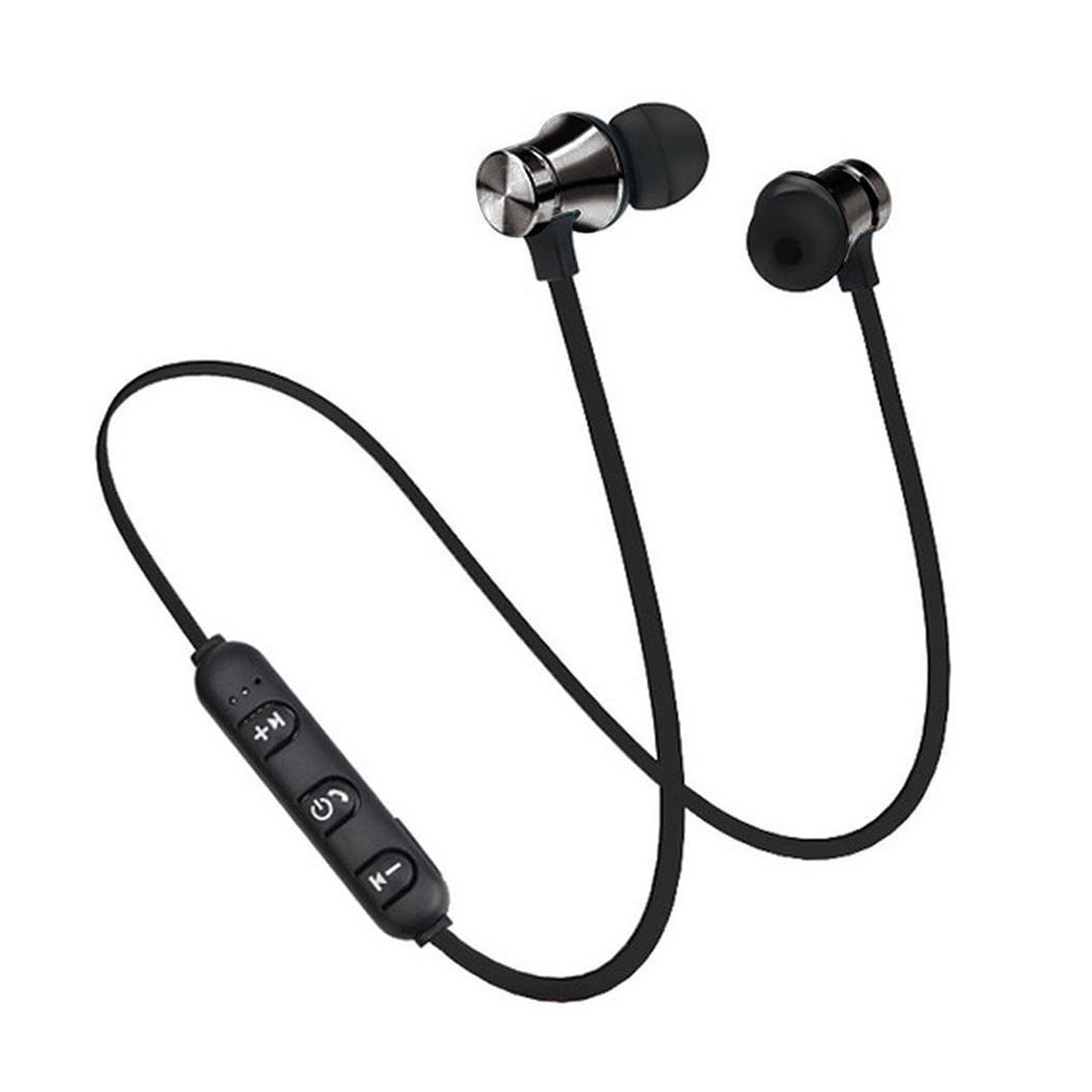 XT11 Magnetische Adsorptie Draadloze Bluetooth In-Ear Oortelefoon Sport Hoofdtelefoon Eenvoudige Draadloze Bluetooth Oortelefoon Met Microfoon In-Ear: Black