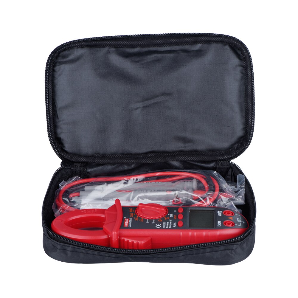 QHTITEC Digital Clamp Meter TRMS 2000 Counts Capacitance Ohm Temp Clamp Tester Portable High Precision 600 Amps Multimeter