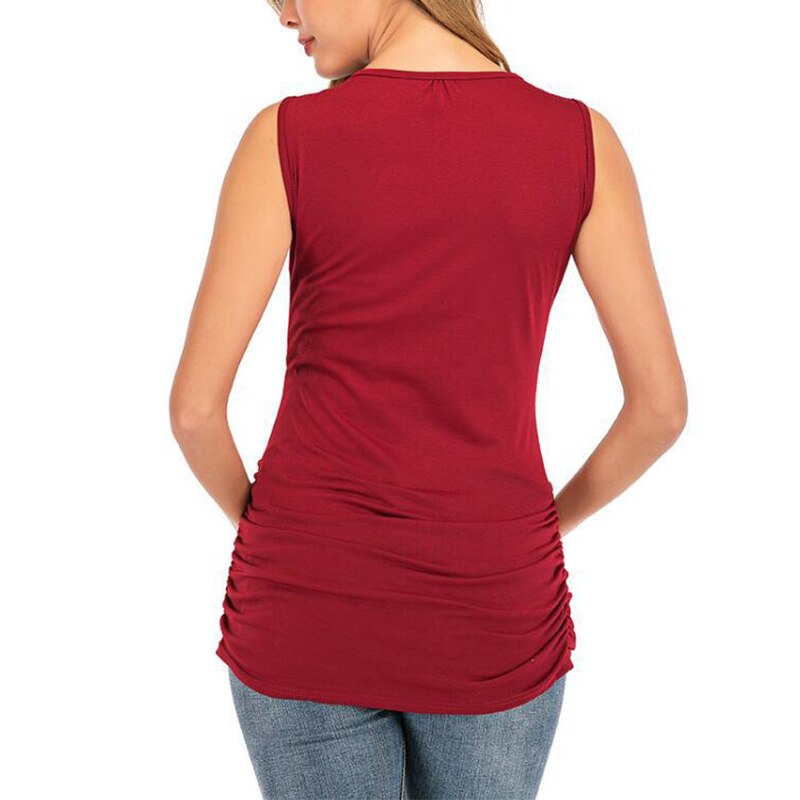 Summer Solid Color Womens Maternity Clothes Tank Tops Sleeveless Breastfeeding Pregnancy Clothing Premama Camis Tops Plus Size