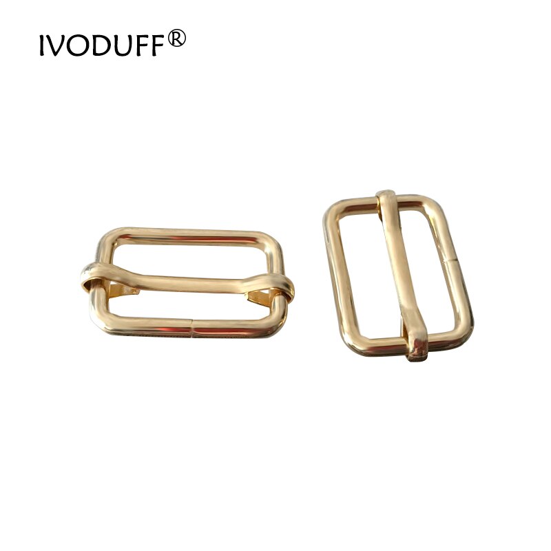Gold Color Slider Buckle For DIY Bags, Metal Heavy Duty Leather Bag Strap Belt
