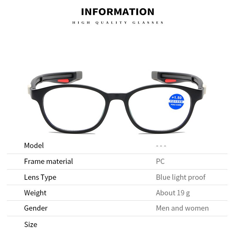 Unisex Magneet Leesbril Mannen En Vrouwen Verstelbare Opknoping Nek Magnetische Zachte Vintage Vouwen Anti Blauw Licht Brillen