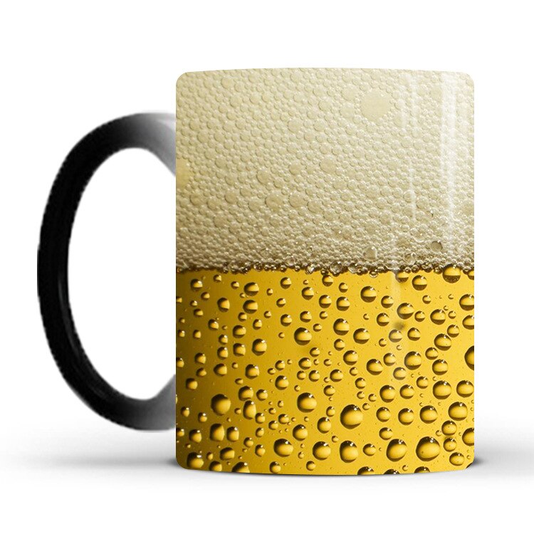 1pcs Bier Mokken Warmte Onthullen Koffie Cup Magische Warmtegevoelige Kleur Veranderende Mok 350ML Magic Water Cups