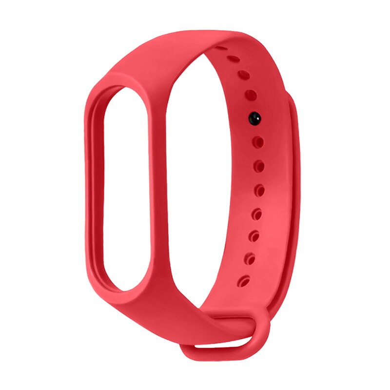 Bracelet For Xiaomi Mi Band 4 3 Strap Silicone Black Wrist Strap For Xiaomi MiBand 3 4 Wriststrap Bracelets Miband M3 M4: Red