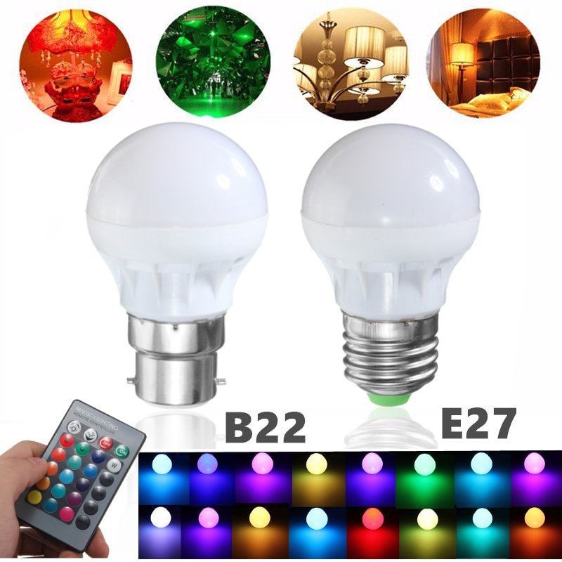 Smuxi E27/B22 LED Blub 24 Toetsen IR Draadloze Afstandsbediening RGB Controler Voor Globe Lampen RGB Licht Lamp LED Strip lichten