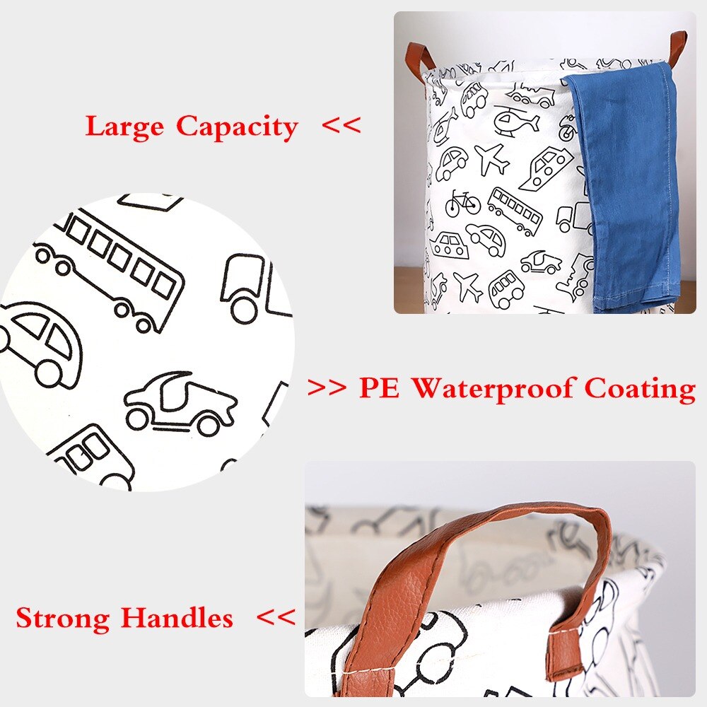 Panier de rangement rond large, sac à linge, bac d'organisation, pour vêtements, jouets, rabattable avec une grande capacité, 1 pièce