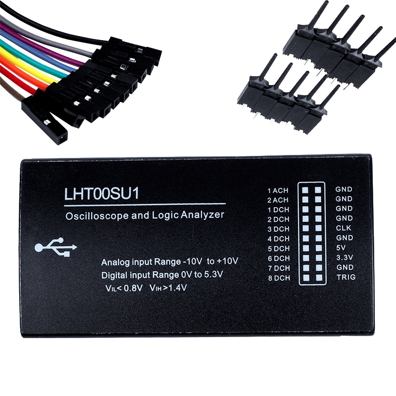 Usb Logic Analyzer 8 Kanalen Microcontroller Mixed Signal Oscilloscopen I2C Spi Kan Uart LHT00SU1 Virtuele Oscilloscoop