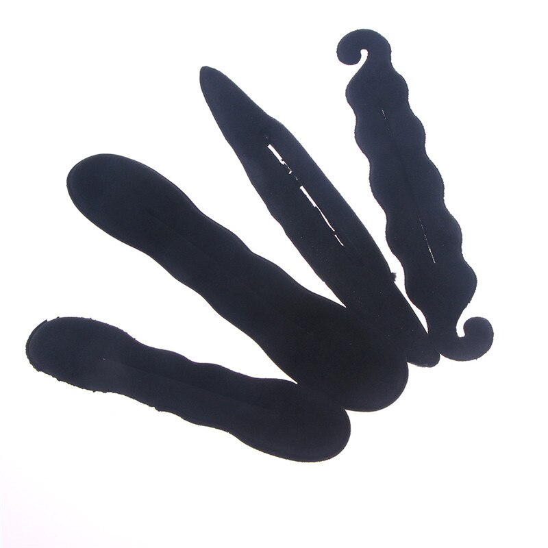 4 unids/set esponja de espuma para estilizar el cabello Donut moño fabricante anterior moño francés herramienta Clip de pelo Dispositivo Flexible