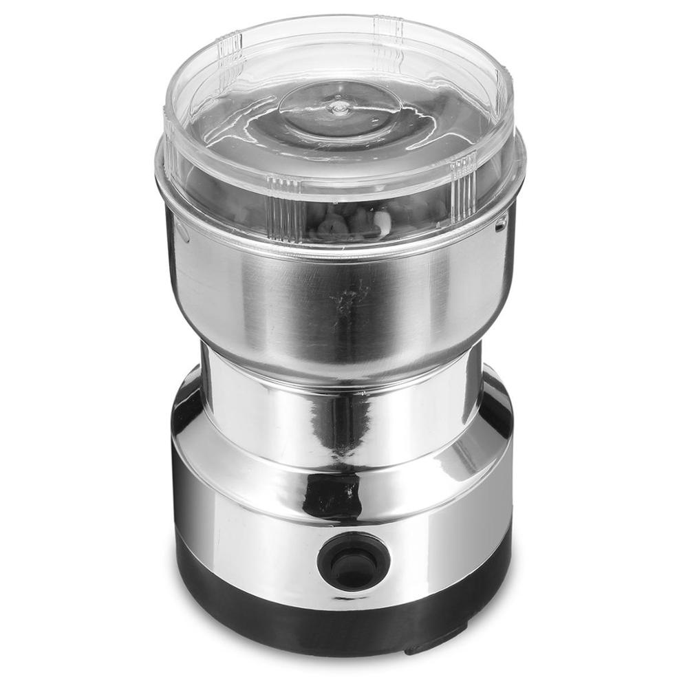 Electric Stainless Steel Coffee Bean Grinder Home Grinding Milling Machine Mill 220V EU Plug Coffee Accessories Kitchenware: Default Title