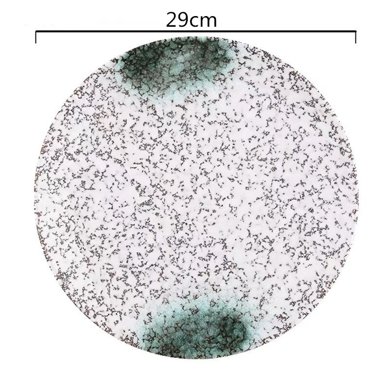 Japanese Style Ceramic Retro Dessert Dish Vintage Dinner Plate Home Kitchen Breakfast Steak Plate Restaurant Dinnerware: 11 Inch B