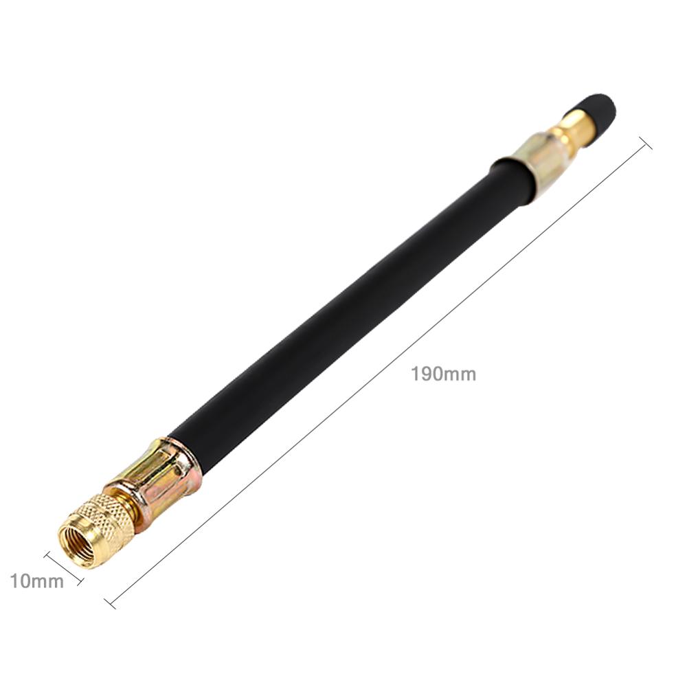 Vodool 100mm/140mm/190mm universal flexibel gummislang bil hjul ventil skaft däck ventil förlängning med lock bil ventil stammar lock: 190mm