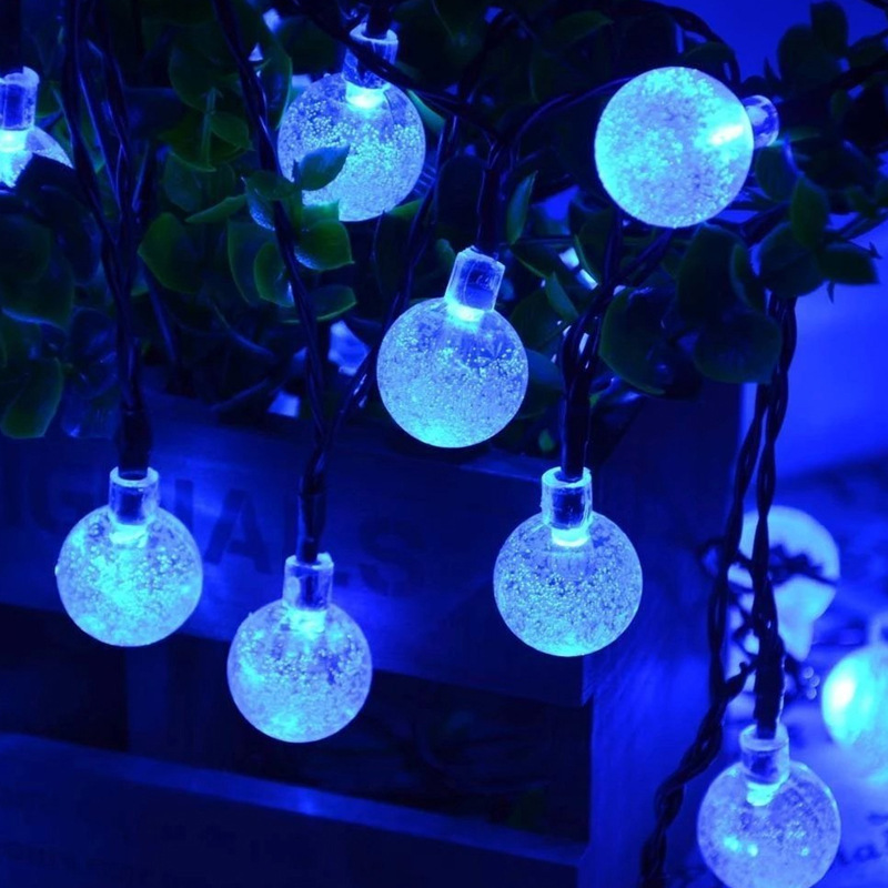 Guirnalda de luces con bolas de cristal de burbujas, guirnaldas de luces LED alimentadas por USB/batería para bodas, Navidad, fiestas y decoración del hogar: changeable / 85 W
