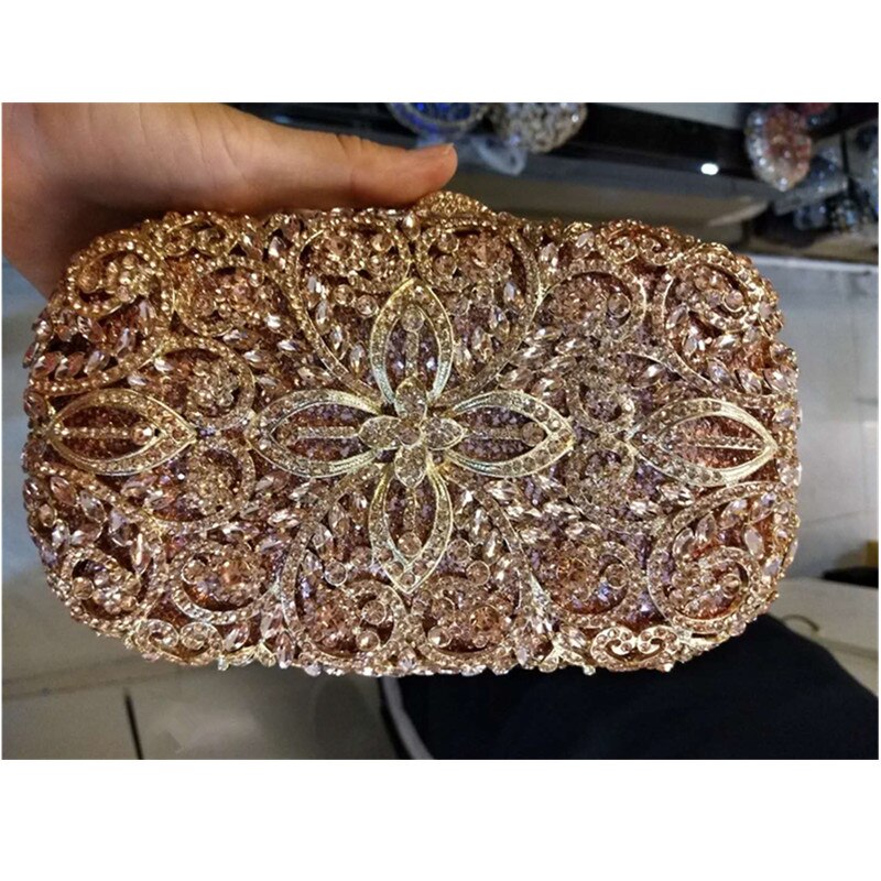 Dames Bridal Clutch Kronkelende Kleur Schoudertas Dames Shiny Avond Clutch