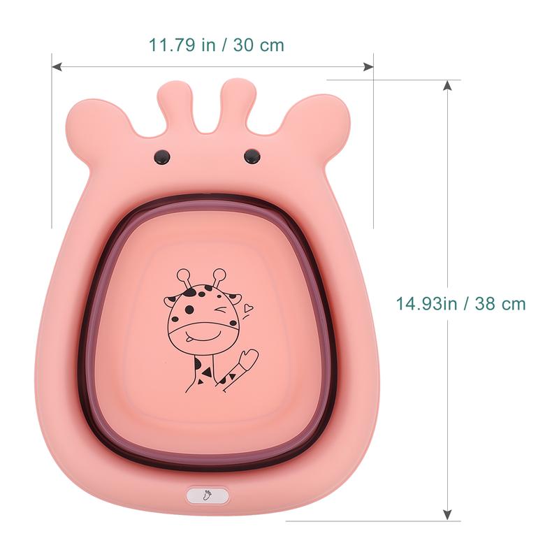 1pc Baby Footbath Basin Cartoon Tubs Adorable Kids Washbasin Plastic Bath Basin