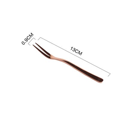 Stainless Steel Cheese Dessert Jam Spreaders Butter Knife Fruit Fork Westen Cutlery Breakfast Tool Tableware Kitchen Supplier: Fork A-Rose Gold