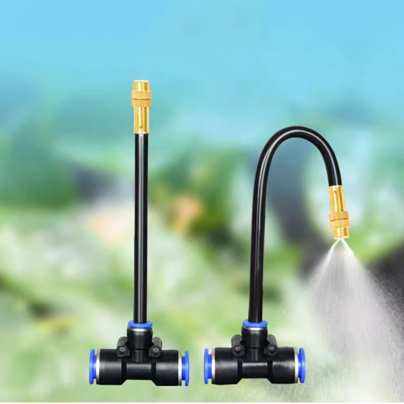 Sistema de enfriamiento de nebulización para Patio, Kit de pulverizador Universal de flexión libre, manguera de 8mm para riego de plantas de jardín, 5M-30M