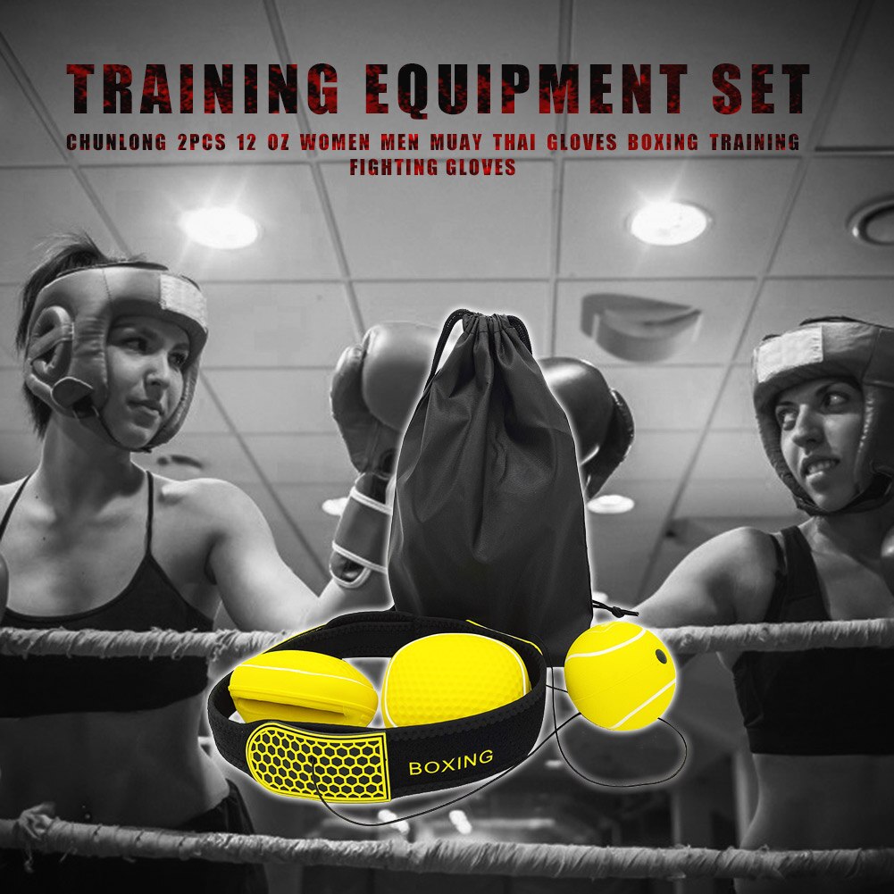 Guantes y Diadema de bola de velocidad de lucha, pelota de entrenamiento equipamiento para reflejos de boxeo, accesorios de trabajo eficaces