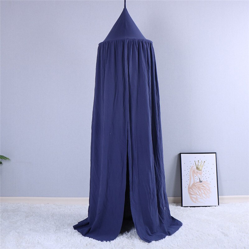 Moustiquaire bébé lit baldaquin tente rideau suspendu dôme literie fille princesse moustiquaire chambre décor pour bébé literie accessoires: Dark Blue