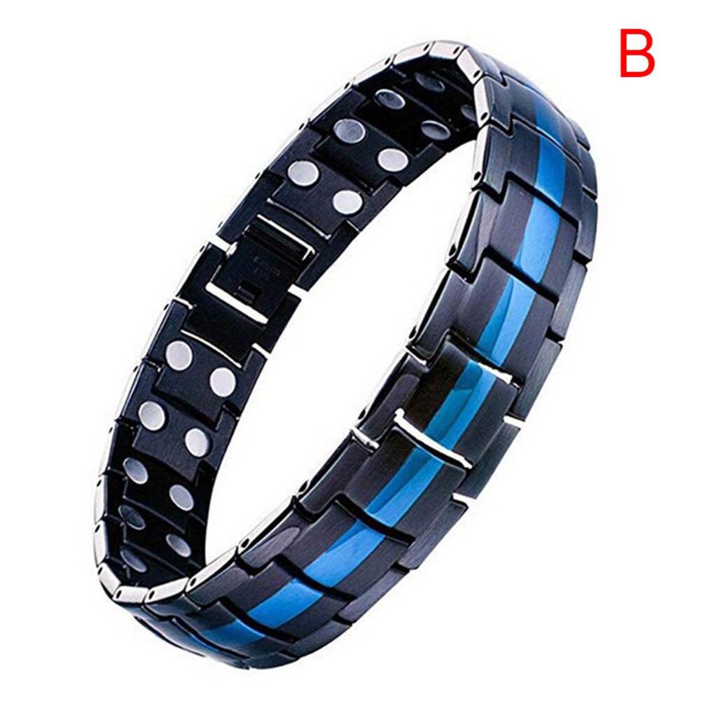 15Mm Rvs Magneet Armband Titanium Stalen Armbanden Energie Armbanden Voor Mannen Lxh: B