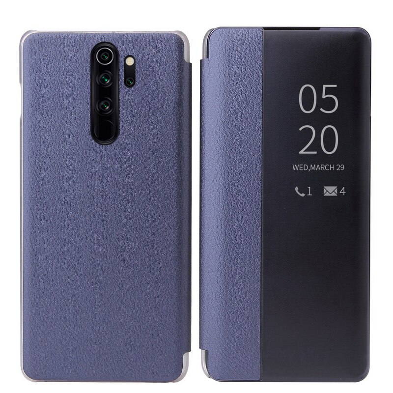 PU Leather+Hard PC Window View Smart Flip Case For Xiaomi Redmi Note 8T 8 7 Pro 8A 7A Smart Window View Cowhide Flip Case Cover: For Xiaomi Redmi 8 / Navy Blue