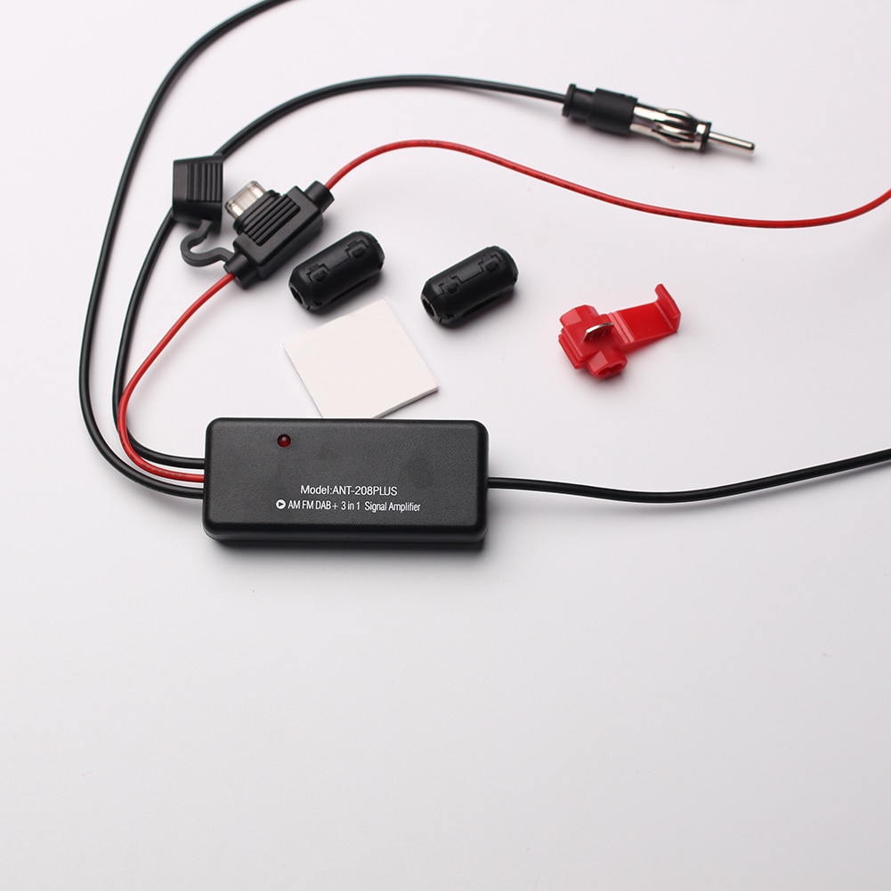 Amplificateur D'Antenne Auto FM/DAB/AM - 25 DB Gain, 12-24V, Universel | Améliore La Réception Radio, Réduit Le Bruit | Pour Voiture, Camping-Car - 3