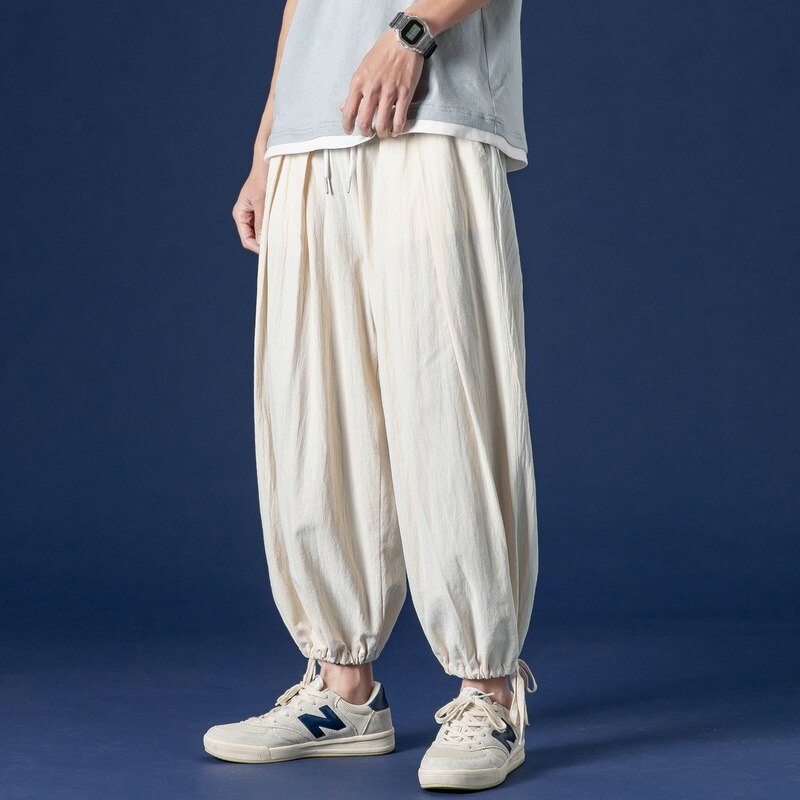 Chinese Style Harem Pants Men Hiphop Baggy Wide Legs Harajuku Trousers Male Kung Fu Pantalon Chinese Pants Man 10969: 1 / L