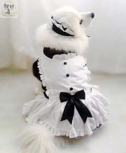 Pet Maid Outfit Large Dog Clothes Medium and Large Dog Cosplay Suit Samoyed Border Collie Labrador Dog Clothes Dog Accessories: L