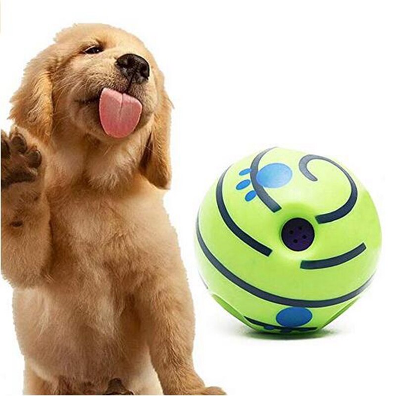 15cm wobble wag fnisekugle interaktivt hundelegetøj kæledyr hvalp tygge legetøj sjove lyde hunde lege bold træning sport kæledyr legetøj