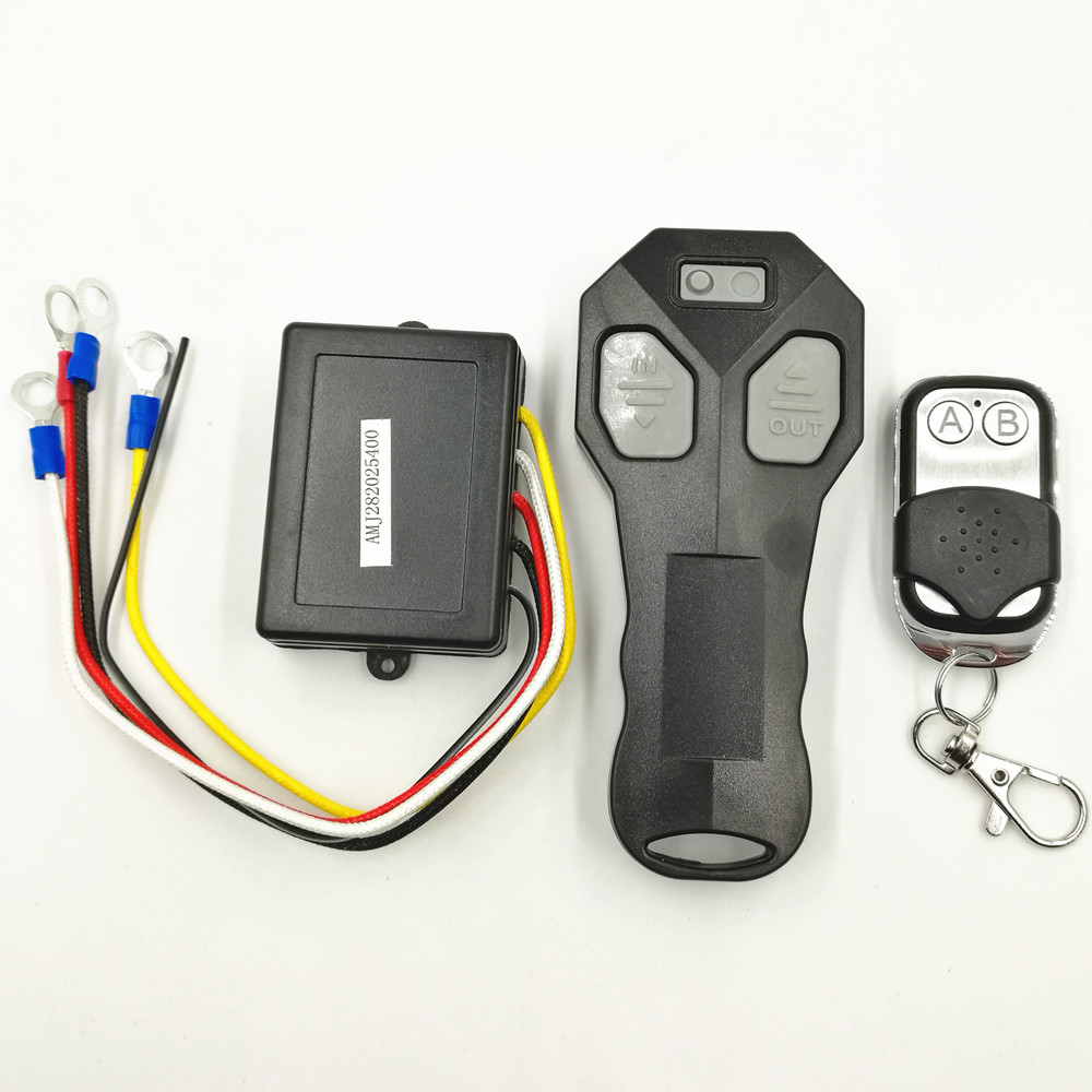 Mejor 12V 50ft cabrestante inalámbrico set de mando a distancia Kit con llave Fob para camión ATV SUV cabrestante automático (6,5)