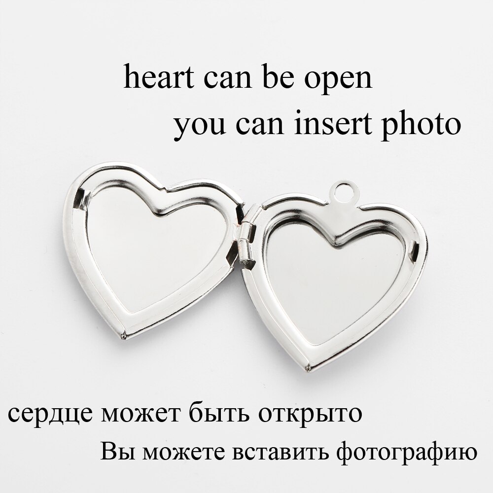 4 unids/set colgante con medallón para fotografía Collar de cadena de Collar declaración Steampunk mujeres mujer amor corazón lazo Collar de la joyería