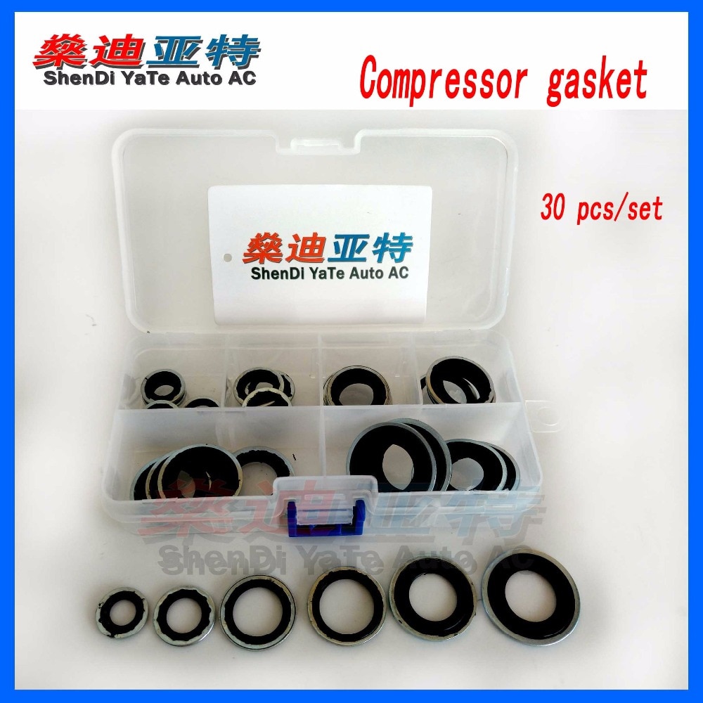 ShenDi YaTe Auto AC Car / Automotive Air Conditioning Compressor Gasket O-Ring Repair Seals for V5 compressor (30pcs / set)