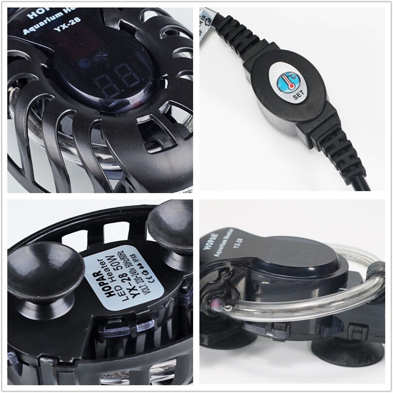 Calentador de agua de acuario de 50 W, controlador de temperatura Digital LED automático para acuario, barras de calentamiento para pecera de tortuga 220-240V