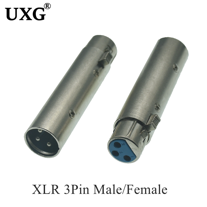 XLR 3PIN Female To Male Adapter Microphone XLR Cable Line Adapter Plug Coupler Nickel Plated Audio Microphone DJ Gender Changer: Red
